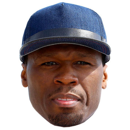 A Cardboard Celebrity 50 Cent Mask