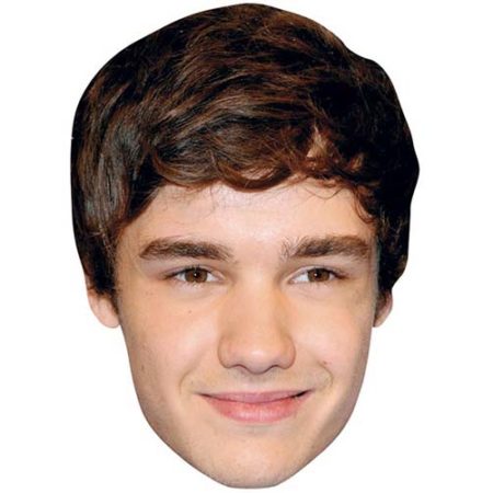 A Cardboard Celebrity Mask of Liam Payne