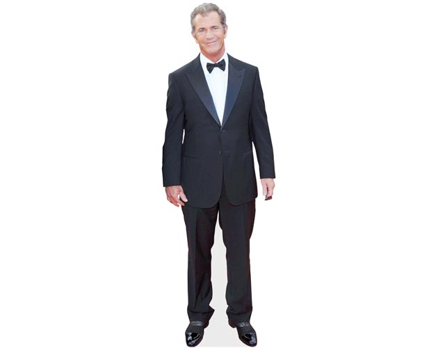 A Lifesize Cardboard Cutout of Mel Gibson dressed for dinner