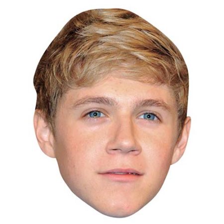 A Cardboard Celebrity Mask of Niall Horan