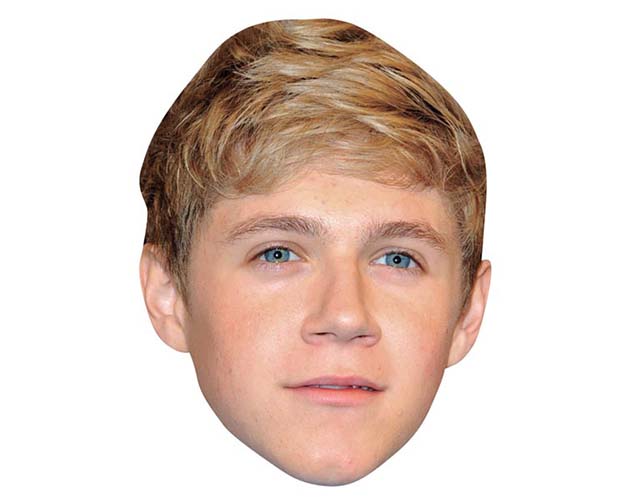A Cardboard Celebrity Mask of Niall Horan