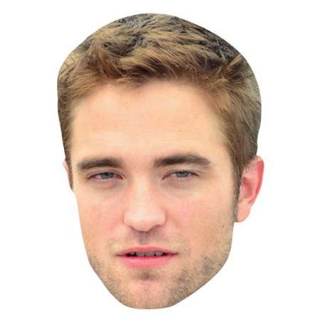 A Cardboard Celebrity Mask of Robert Pattinson
