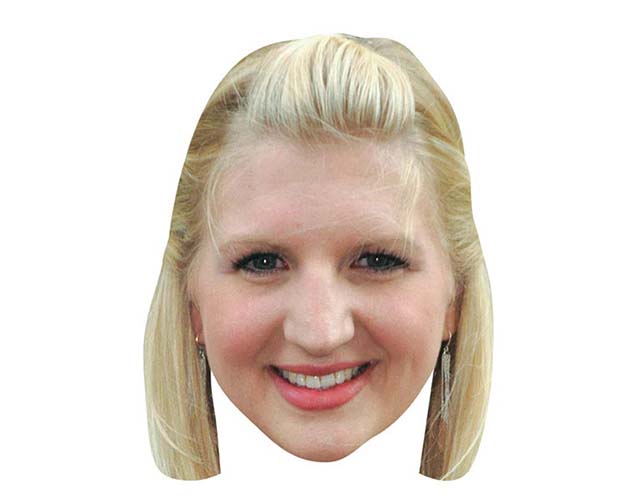A Cardboard Celebrity Mask of Rebecca Adlington