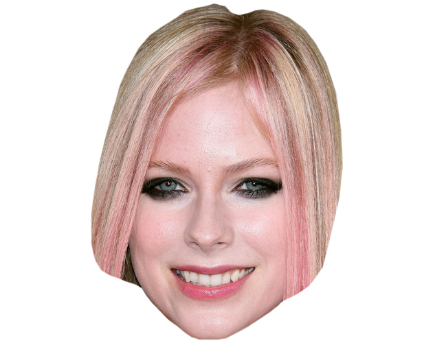 A Cardboard Celebrity Mask of Avril Lavigne
