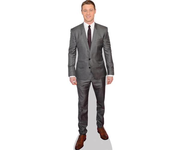 A Lifesize Cardboard Cutout of Ben McKenzie wearing a grey suit