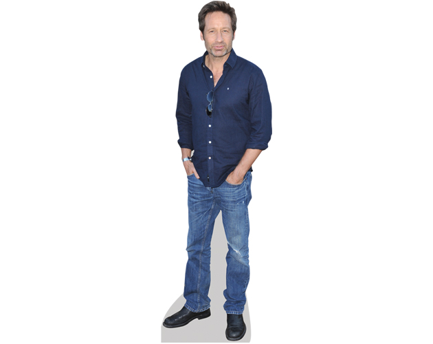 A Lifesize Cardboard Cutout of David Duchovny wearing jeans