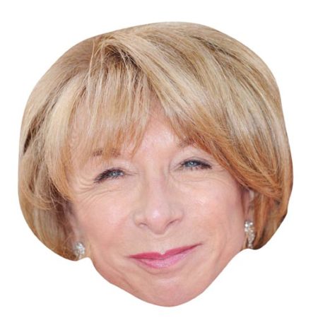 A Cardboard Celebrity Mask of Helen Worth