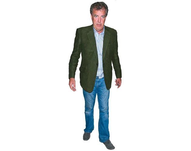 A Lifesize Cardboard Cutout of Jeremy Clarkson wearing jeans