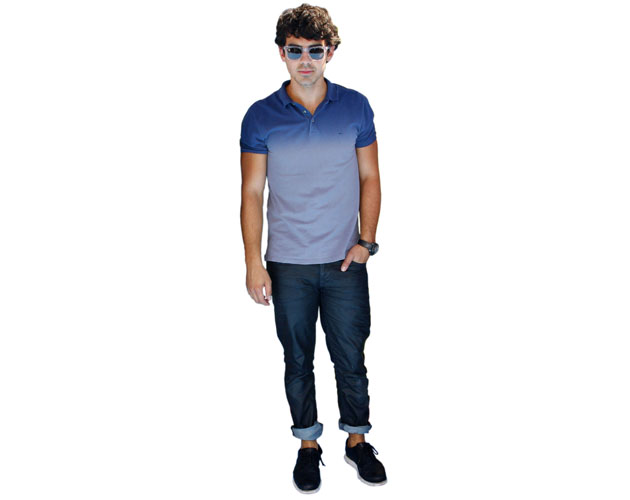 A Lifesize Cardboard Cutout of Joe Jonas wearing shades