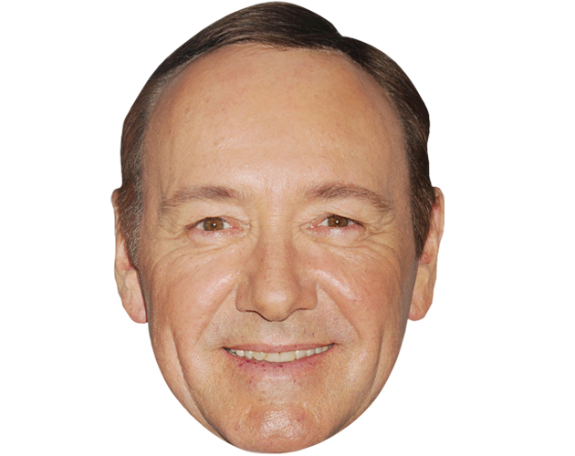 A Cardboard Celebrity Mask of Kevin Spacey