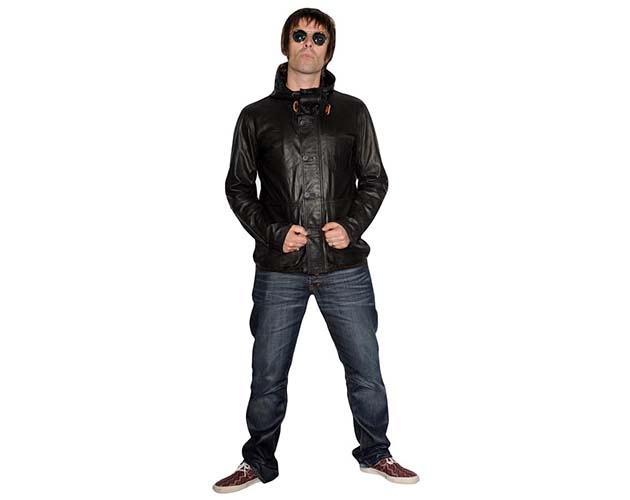 A Lifesize Cardboard Cutout of Liam Gallagher wearing jeans