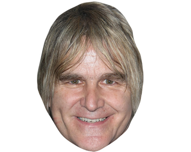 A Cardboard Celebrity Mask of Mike Peters