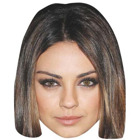 A Cardboard Celebrity Mask of Mila Kunis