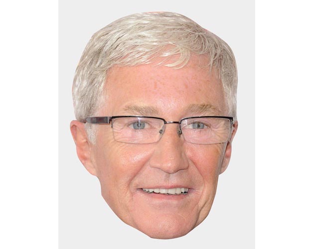A Cardboard Celebrity Mask of Paul O'Grady