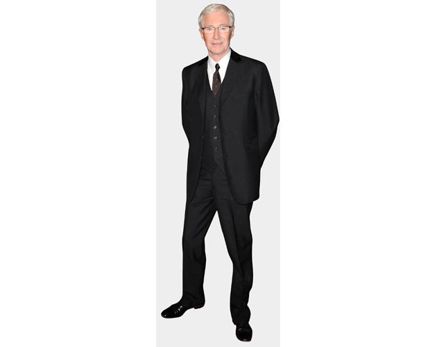 A Lifesize Cardboard Cutout of Paul O'Grady wearing suit and tie