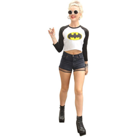 A Lifesize Cardboard Cutout of Perrie Edwards wearing shorts