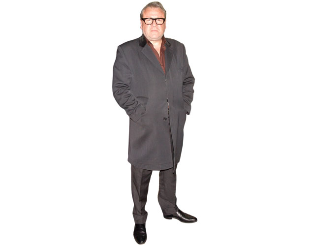 A Lifesize Cardboard Cutout of Ray Winstone wearing a coat