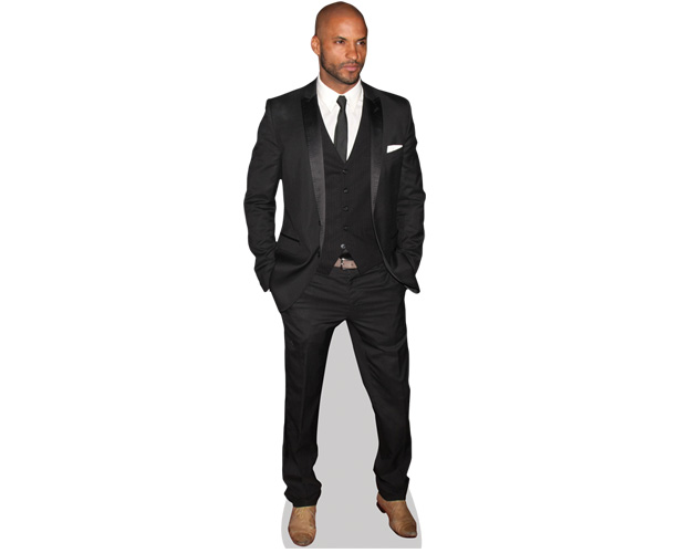 A Lifesize Cardboard Cutout of Ricky Whittle wearing a suit