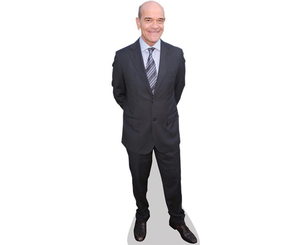 A Lifesize Cardboard Cutout of Robert Picardo wearing a suit