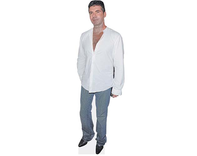 A Lifesize Cardboard Cutout of Simon Cowell wearing jeans