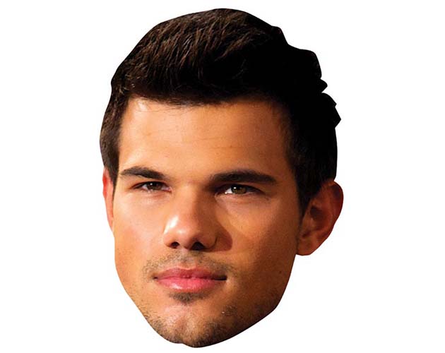 A Cardboard Celebrity Mask of Taylor Lautner