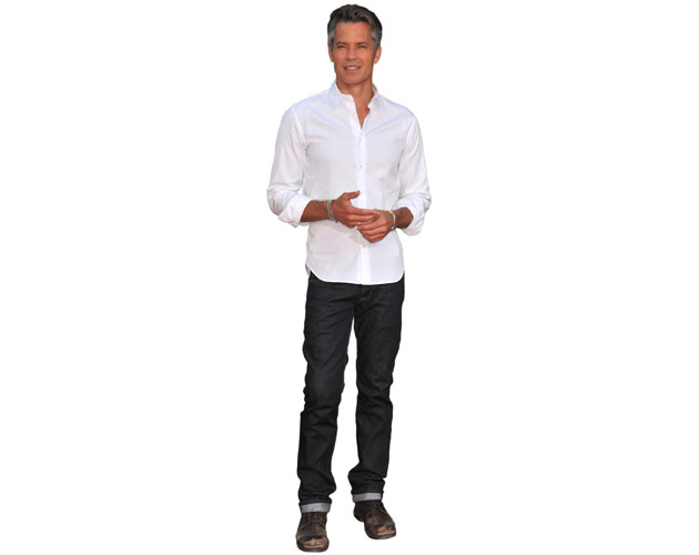 A Lifesize Cardboard Cutout of Timothy Olyphant wearing jeans