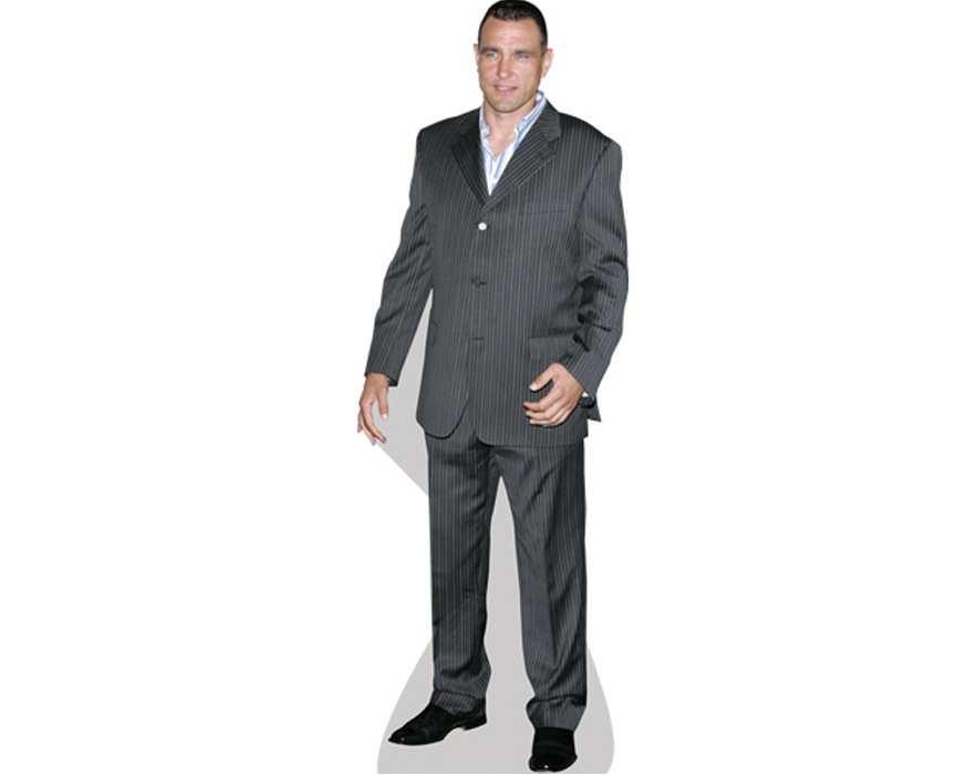 A Lifesize Cardboard Cutout of Vinnie Jones wearing a suit