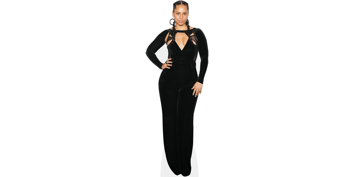 Alicia Keys Long Black Dress Cardboard Cutout Celebrity Cutouts 
