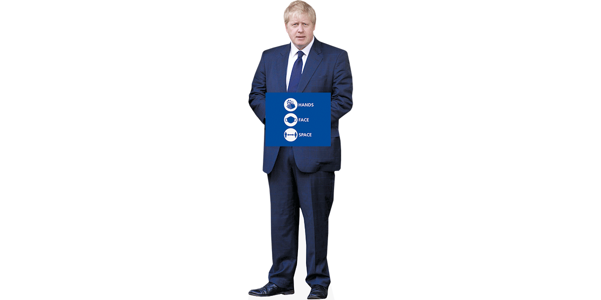 Featured image for “Boris Johnson (Hands Face Space) Cardboard Cutout”