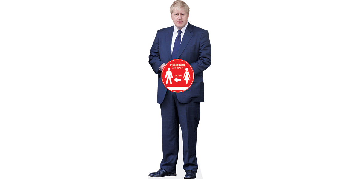 Featured image for “Boris Johnson (Social Distancing) Cardboard Cutout”