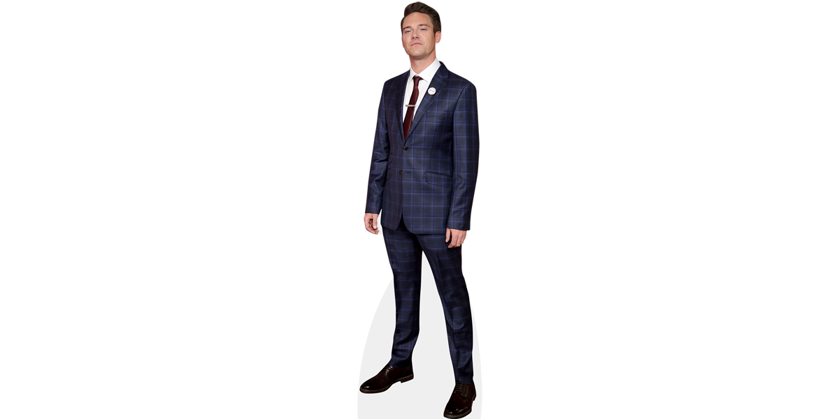 Featured image for “Andrew Moss (Blue Suit) Cardboard Cutout”