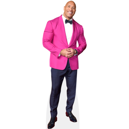Featured image for “Dwayne 'The Rock' Johnson (Pink Suit) Cardboard Cutout”