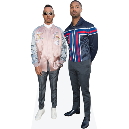 Featured image for “Lewis Hamilton And Michael B Jordan (Duo) Mini Celebrity Cutout”