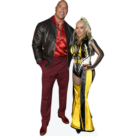 Featured image for “Dwayne Johnson And Christina Aguilera (Duo) Mini Celebrity Cutout”