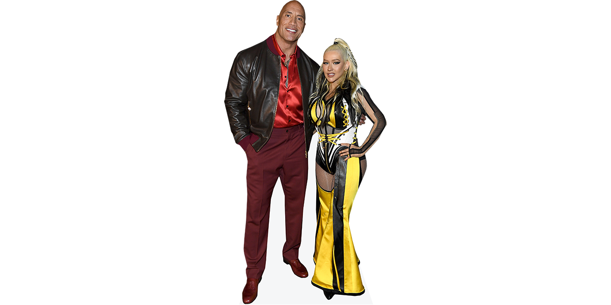Featured image for “Dwayne Johnson And Christina Aguilera (Duo) Mini Celebrity Cutout”