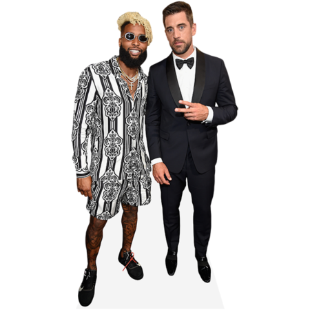 Featured image for “Odell Beckham Jr And Aaron Rodgers (Duo 1) Mini Celebrity Cutout”