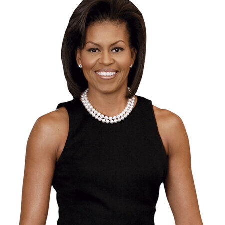 Featured image for “Michelle Obama (Black Dress) Half Body Buddy Cutout”