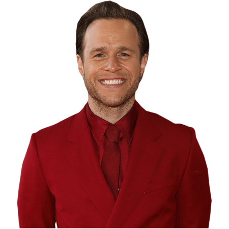 Featured image for “Olly Murs (Red Suit) Half Body Buddy Cutout”