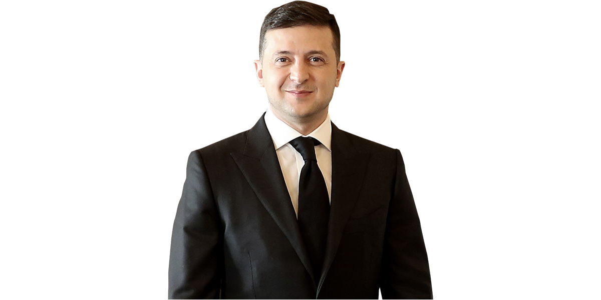 Featured image for “Volodymyr Zelenskyy (Suit) Half Body Buddy Cutout”