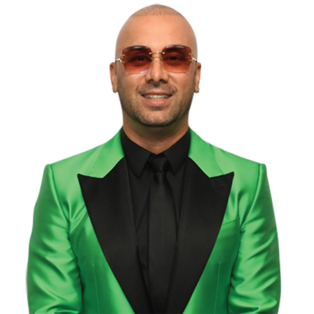 Featured image for “Wisin (Green Suit) Half Body Buddy Cutout”