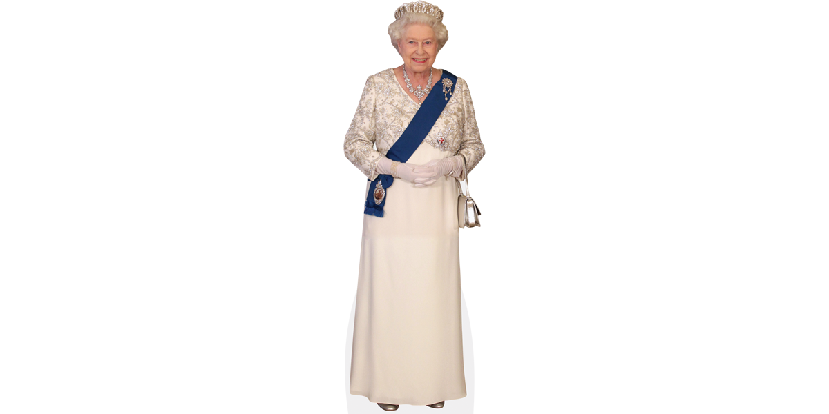 Featured image for “HRH The Queen (White Dress) Cardboard Cutout”