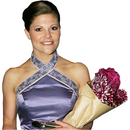 Featured image for “Princess Victoria of Sweden (Purple) Half Body Buddy Cutout”