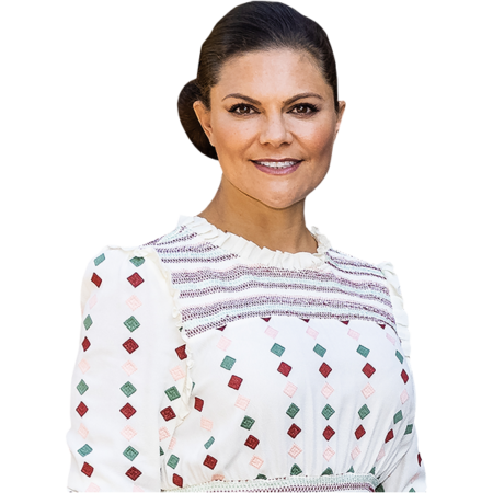 Featured image for “Princess Victoria of Sweden (White Dress) Half Body Buddy Cutout”