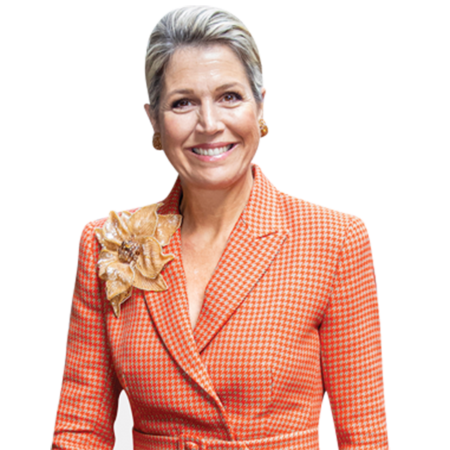 Featured image for “Queen Maxima Of The Netherlands (Orange) Half Body Buddy Cutout”
