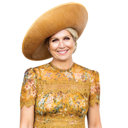 Featured image for “Queen Maxima Of The Netherlands (Yellow) Half Body Buddy Cutout”
