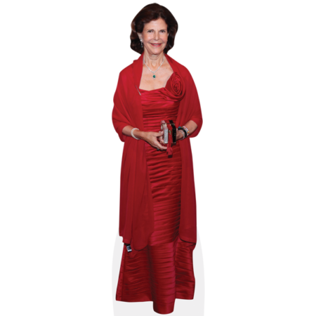 Featured image for “Queen Silvia Of Sweden (Red) Cardboard Cutout”