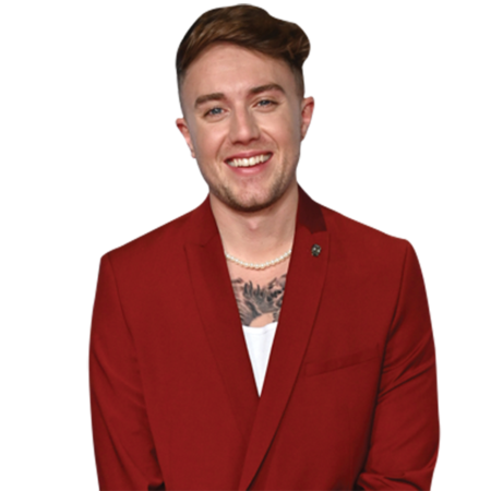 Featured image for “Roman Kemp (Red Suit) Half Body Buddy Cutout”