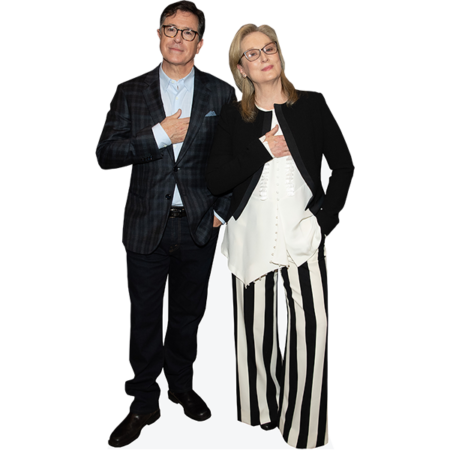 Featured image for “Stephen Colbert And Meryl Streep (Duo 1) Mini Celebrity Cutout”