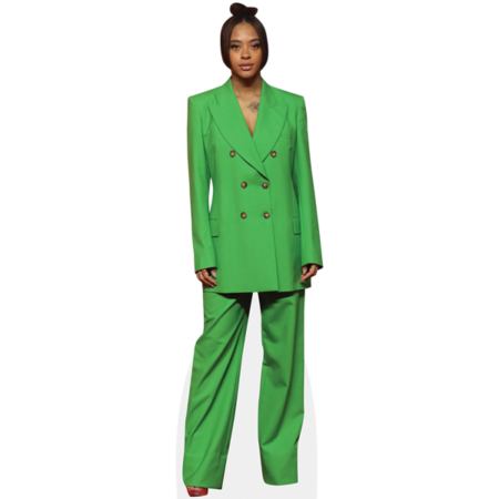 Featured image for “Yinka Bokinni (Green Suit) Cardboard Cutout”