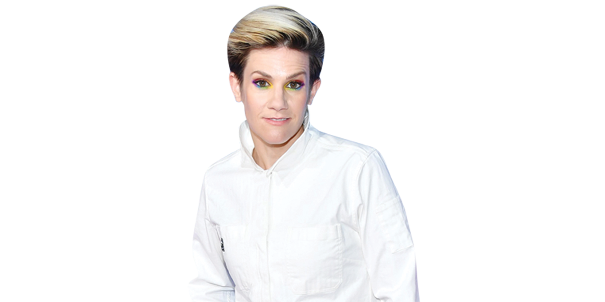 Featured image for “Cameron Esposito (White Outfit) Half Body Buddy Cutout”